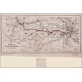 thumbnail image 1 of 24"x36" Gallery Poster, Map showing the Pacific Railroad of Missouri 1865, 1 of 1