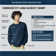 thumbnail image 4 of American Apparel Unisex Heavyweight Long Sleeve Pocket Tee 80/20 Ring-Spun Cotton/Polyester Casual T-Shirt (Sea-Blue+White 2 Pack, M), 4 of 7