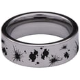 thumbnail image 4 of Yin Yang Wolf and Raven Tungsten Carbide Ring, 4 of 6