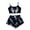 Dark Blue, variant on Weebloom Halloween Soft Pajamas For Women Sleeveless Vest Shorts Set Casual Print Home Wear Sleepwear Nightwear Pjs Loungewear Gold L