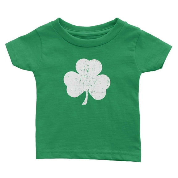NYC Factory Screen Printed Distressed Shamrock Toddler T-Shirt Tee Kelly, 2T