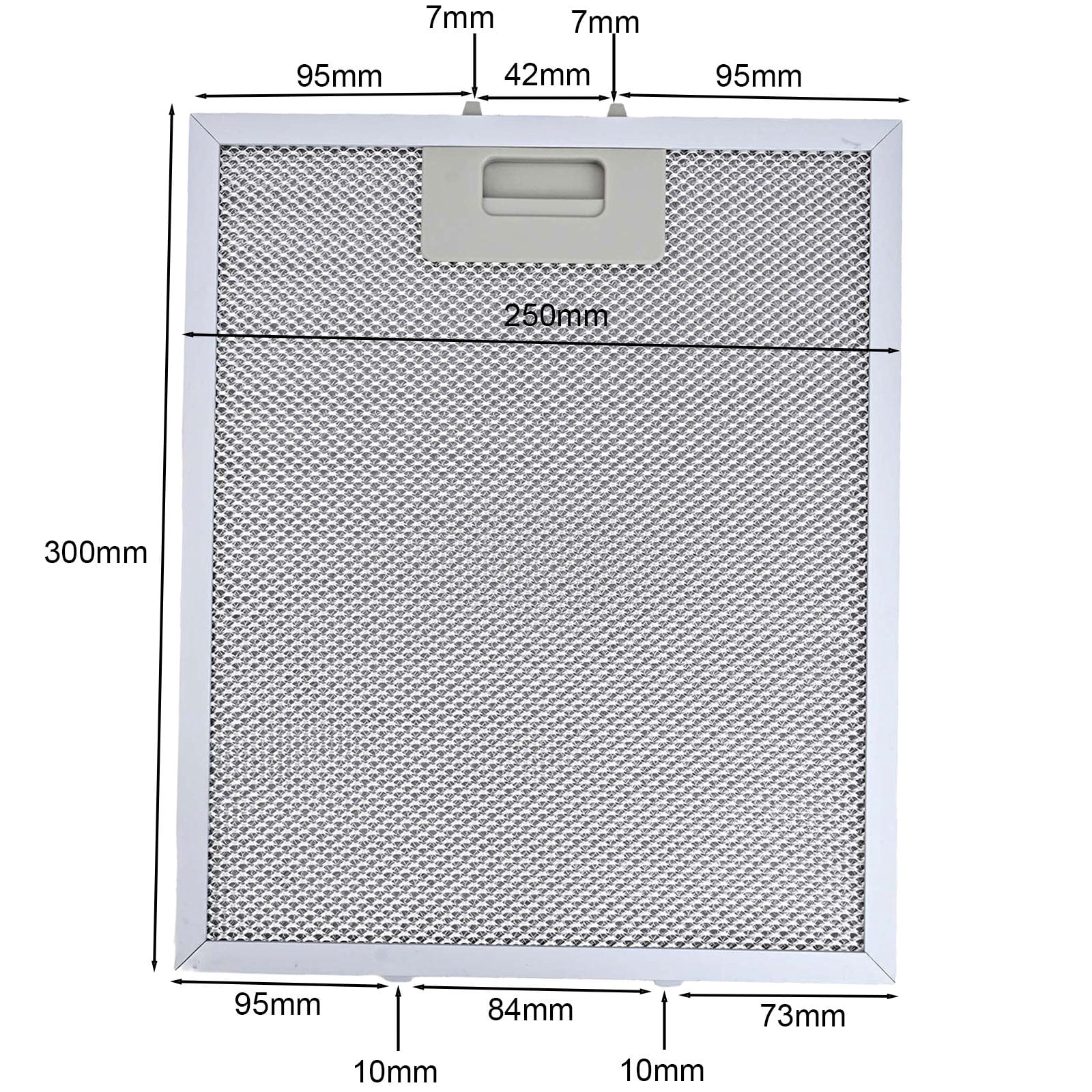 Wodtesl 2Pcs Grease Filter Cooker Hood Filters Metal Mesh Extractor Vent Filter Aluminized Grease 300 X 250mm Kitchen Range Hood Filters