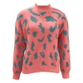 thumbnail image 4 of Cozy Sweaters For Women Casual Loose Fit Leopard Print Turtleneck Long Sleeve Stretch Pullover Jumper Top Comfortable Soft Fall Clothes, 4 of 4