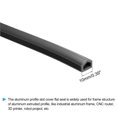thumbnail image 3 of Aluminio Perfil Ranura Cubierta Plano Sello Negro 4M 10mm 4545 5050 Serie para 3D Impresora Accesorios Paquete de 1, 3 of 5