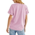 thumbnail image 5 of Oversized Tshirts for Women Rose Graphic Loose Fit Summer Short Sleeve Boyfriend Casual Crew Neck Tees Womens Tops Pink XL, 5 of 5