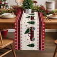 thumbnail image 5 of Christmas Table Runner Checkered Truck Christmas Tree Table Runners Snowflake Plaid Check Cotton Linen Dresser Scarf Kitchen Dining Table Decor for Christmas Holiday Party Decor 13x90 Inch, 5 of 9