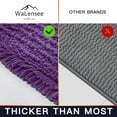 thumbnail image 6 of Walensee Non-Slip Bathroom Rugs Chenille Soft Striped Plush Bath Mat, 24" x 36", Lavender, 6 of 10