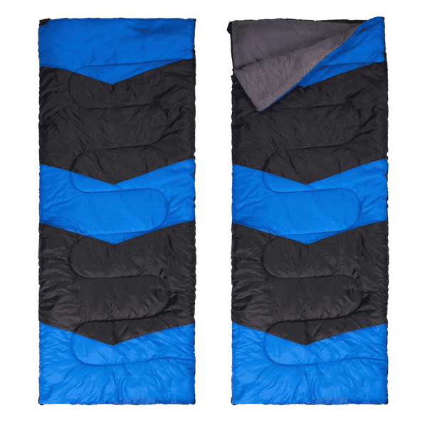 42-68 °F Envelope Lightweight Sleeping Bag, Blue Waterproof Compact Envelope Sleeping Bag