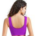 thumbnail image 5 of Bras for Women,Wirefree Seamless Sports Bra for Women Breathable Comfort Yoga Running Workout and Sleep Support,Sports Bras for Women,Purple,3XL, 5 of 5