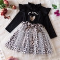 thumbnail image 2 of Odeerbi Kids Girls Spring Fall Cotton Dress Princess Dress New Lace Long Sleeve Ruffled Formal Dresses Round Neck Embroidery Mesh Bow Skirt Black, 2 of 9