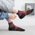 thumbnail image 2 of Rateoe Sunset Western Desert Cowboy Pattern Quarter Crew Socks,Toe Seamed Ankle Socks,Cotton Cushioned Breathable Athletic Crew Sports Socks, 2 of 7