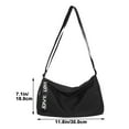 thumbnail image 2 of HardyComforts Black Waterproof Messenger Bag Black Square Messenger Bag Polyester Zipper Satchel Shoulder Bag Single Cover Oxford cloth Bag 2 pack, 2 of 7