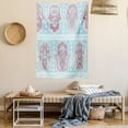 thumbnail image 2 of Hamsa Decor Tapestry, Boho Pattern with Open Hamsa Hands Ornate Asian Mandala Theme Artsy Boho Print, Wall Hanging for Bedroom Living Room Dorm Decor, 60W X 80L Inches, Blue Pink, by Ambesonne, 2 of 5