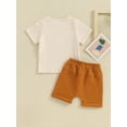 thumbnail image 5 of Musuos Baby 2 Piece Outfits 6 12 18 24M 3T Bear Print Short Sleeve Shirt and Elastic Shorts Set for Toddler Girl Boy, 5 of 10