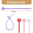 thumbnail image 3 of Versatile Sturdy Silicone Cable Ties 5 Count Portable Reusable Cord Wraps with Elegant Color for Household Items, 3 of 8