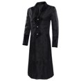 thumbnail image 3 of Lilgiuy Men's Gothic Coat Coat Medieval Court Dress Steampunk Vintage Slim Trench Coat for New Year Christmas, 3 of 4
