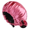thumbnail image 1 of Hair Bonnet Smooth Surface Solid Color Double Sides Versatile All Fit Adjustable Drawstring Lightweight Sleep Cap for Bath, 1 of 10