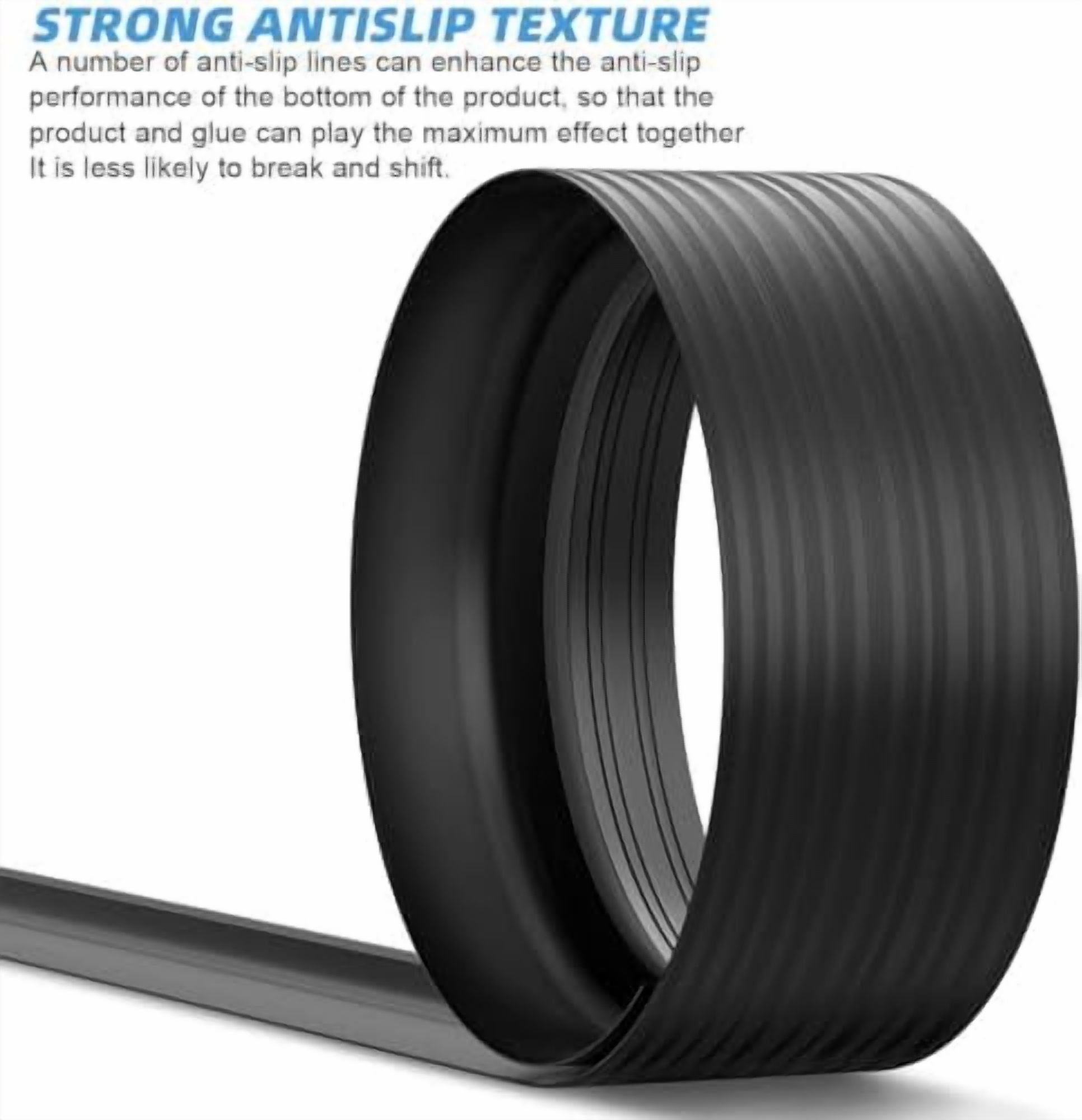 Universal Garage Door Threshold Seal Strip 20FT Kit, Bottom Waterproof Rubber Weather Stripping Replacement（Black, 2 Adhesive）