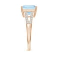 thumbnail image 2 of ANGARA Natural Solitaire Emerald-Cut 2.8 ct Aquamarine Split Shank Ring in 14K Rose Gold for Women (Size-9mm) | March Birthstone, Anniversary, Jewelry Gift for Women | Natural Aquamarine Ring, 2 of 7