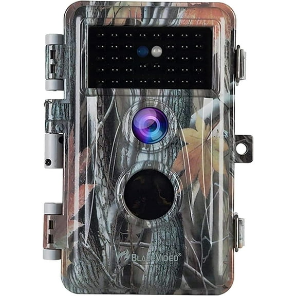 BlazeVideo Professional Game and Deer Trail Camera with Night Version 24MP Photo 1296P Video Wildlife Tree Cam Motion Activated No Glow IP66 Waterproof for Outdoor Tracking and Indoor Security