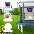 thumbnail image 2 of 8X12FT Rectangular Trampoline with Enclosure Net, SEGMART Big Outdoor Rectangle Trampoline with Basketball Hoop, Large Square Trampoline 1320LBS Weight Capacity with Ladder for Kids, Adults, 2 of 7