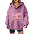 thumbnail image 7 of WENWU Womens Hoodies Long Sleeve Hoodie Women Pullover Oversized Hoodie for Women Pink Hoodie Women Fall Outfits for Women Casual Clothes, 7 of 7