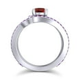 thumbnail image 4 of 2.50 T.C.W Round Shape Garnet & Amethyst Gemstone Wonderful Wedding Ring for her Solid 14K White Gold Size 5.5 by Diamond-Capitals, 4 of 8