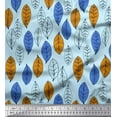 thumbnail image 1 of Soimoi Japan Crepe Satin Fabric Leaves Block Decor Fabric Printed Yard 42 Inch Wide, 1 of 3