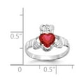thumbnail image 3 of 14K White Gold Ring Band Themed (07) July Synthetic Birthstone, Size 6, 3 of 5