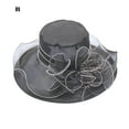 thumbnail image 2 of Kyusrd Flower Net Yarn Sun Hat Beach Sunscreen Sunhat Female Organza Top Hat, 2 of 2