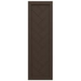 thumbnail image 5 of Ekena Millwork 18"W x 43"H True Fit PVC Single Panel Herringbone Modern Style Fixed Mount Shutters, Raisin Brown (Per Pair - Hardware Not Included), 5 of 9