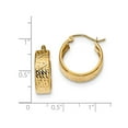 thumbnail image 2 of 14K Yellow Gold Earring Hoop Women'S Diamond-Cut 18.19 mm 17.15, 2 of 2