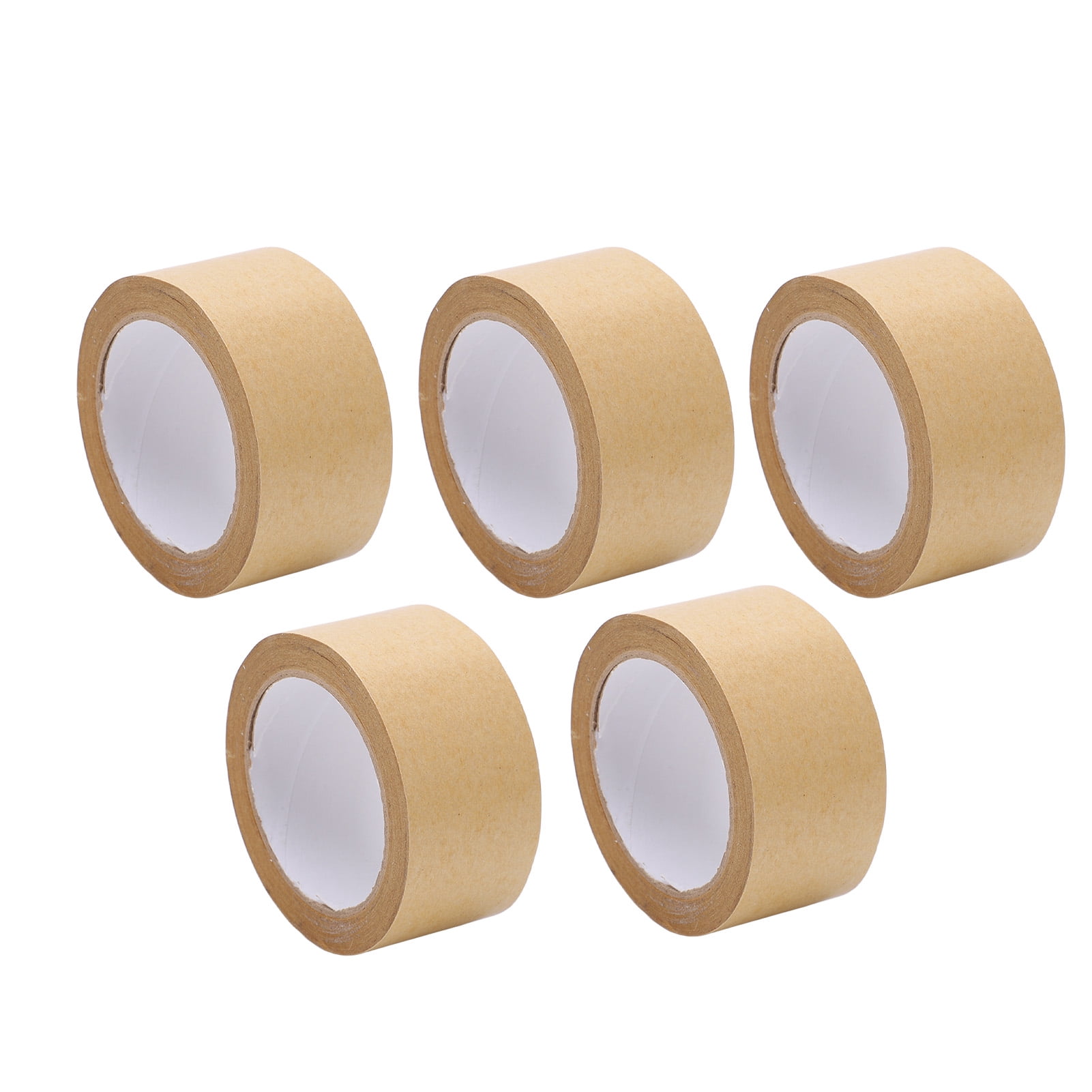 NFTIGB 5PCS Kraft Paper Tape 1.97 Inches / 50mm Wide 30m Long Degradable Gummed Packing Tape, Self Adhesive Water-Free Sealing Tape