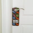 thumbnail image 5 of Geometric Dinosaurs Aztec Mayan Style Tyrannosaurus Triceratops Velociraptor Brontosaurus Pattern Plastic Door Knob Hanger Sign, 5 of 6