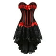 thumbnail image 1 of DPTALR Women's Lace Bow Tie Color Retro Medieval Ball Patchwork Puffy Skirt Set, 1 of 4