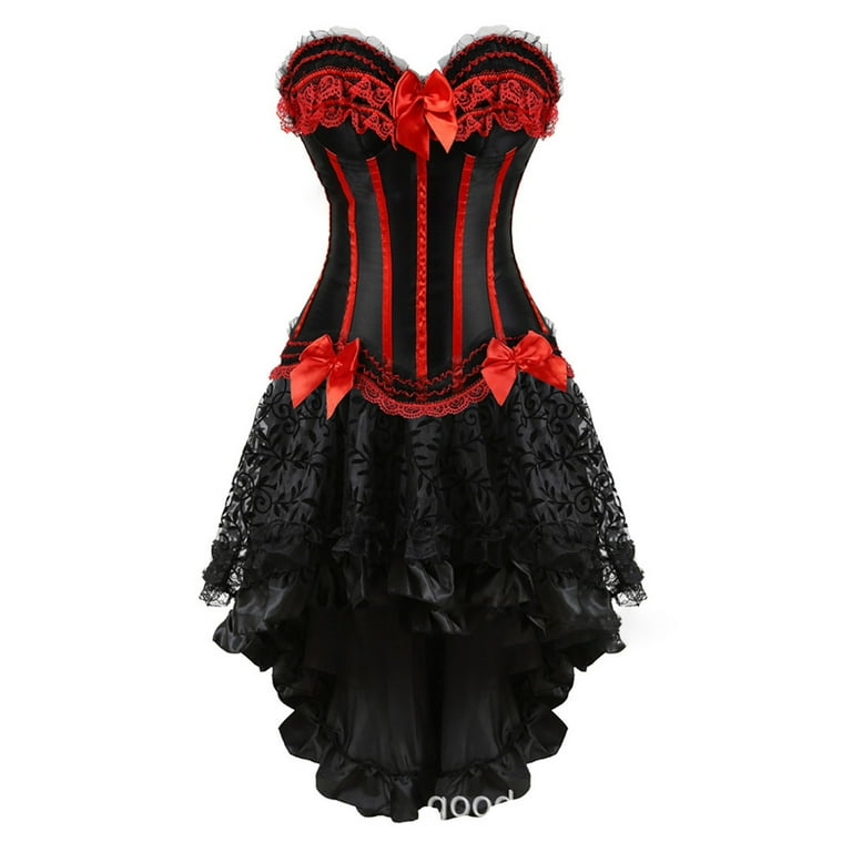 corset dress puffy skirt Puffy corset dress L / Black