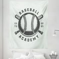 thumbnail image 1 of Sayings Tapestry, Baseball Academy Sports League Vintage Style Vintage Illustration, Fabric Wall Hanging Decor for Bedroom Living Room Dorm, 5 Sizes, Pale Mint Green Dark Grey, by Ambesonne, 1 of 1