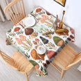 thumbnail image 2 of Colorful Mushroom Leaf White Pattern Square Tablecloth,Waterproof Square Table Cover,Wipeable Spillproof Washable Table Cover for Home Kitchen Party Decor 42"X42"(107x107cm), 2 of 6