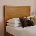 thumbnail image 1 of Pemberly Row Full Mid-Century Panel Solid Wood Headboard in Light Toffee, 1 of 7