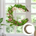 thumbnail image 6 of Tutuviw Rattan Wreath Hanging Moon Grapevine Wreath Vine Dried Branch Wreath Wicker Rattan Wreath Garland DIY Crafts Moon Shape Wreath Hoop Vine Branch for Christmas Party Home Decor, 6 of 7