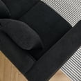 thumbnail image 6 of 81'' Loveseat Sofa for Living Room, Modern Teddy Small Couch with Deep Seat and Golden Legs, Comfy Cloud Couch with Pillows for Living Room, Black, 6 of 8