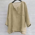 thumbnail image 2 of FRSASU Men Blouse Mens Brief Breathable Comfy Solid Color Long Sleeve Loose T Shirt Blouse, 2 of 4
