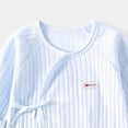 thumbnail image 4 of CAUYDY Newborn Girls Romper Baby Clothing Preemie Long Sleeved Bodysuit 0 3 6 9 12 18 24 Months Fall Winter Infant Girl Pajamas Toddler Sleepers Sizes 3-6 Months,Blue, 4 of 4