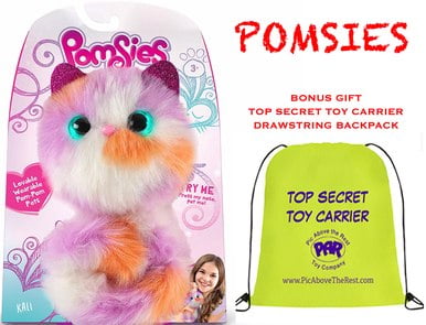 Purple and Orange Cat Interactive Toy Amazon Exclusive Pomsies Kali White 