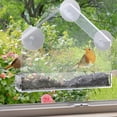thumbnail image 2 of Greeniant Alimentador de mascotas con ventana de plástico, bandeja transparente, casita para pájaros, ventosa colgante, casa de alimentación de animales Suministros de alimentación y agua para Greeniant PT0687-00B, 2 of 6