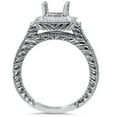 thumbnail image 3 of Pompeii 1/3ct Vintage Princess Cut Engagement Ring Setting 14K White Gold (G/H,I1-I2), 3 of 4