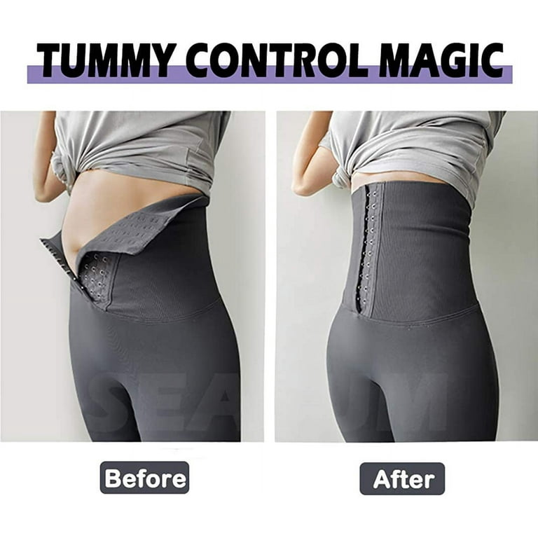 COMFREE High Waisted Corset Waist Trainer Leggings for Women Tummy Control  Shapewear Body Shaping Workout Yoga Pants 
