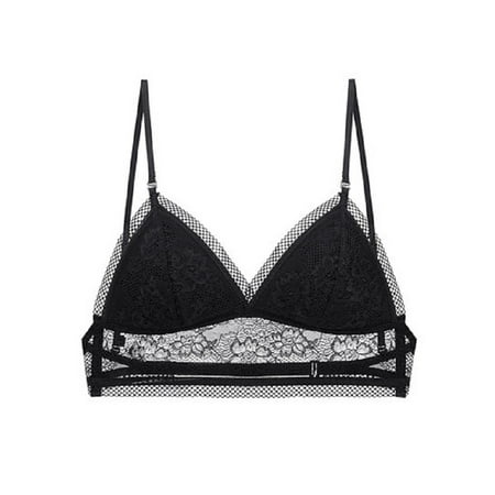 

Women Underwear Lace Cotton Full Large Cup Comfortable Seamless Wireless Ultra-thin Vest Bras Brassiere