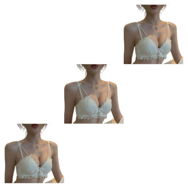 Guardurnaity Sujetador push-up, lencería de encaje, brasserie para niña, piel lavable, forma de cuerpo cerrado, ropa de dormir bordada, Type1 NO1