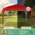 thumbnail image 4 of GVDV 10x10 Pop Up Canopy Tent, Instant Straight Leg Canopy, Outdoor Shading Shelter, Red, 4 of 10
